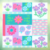 Levendige Bloeiende Bloemen Ontwerp Raamsticker (Vel 3)