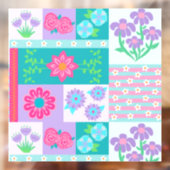 Levendige Bloeiende Bloemen Ontwerp Raamsticker (Vel 2)