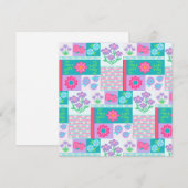 Levendige Bloeiende Bloemen Ontwerp Save The Date (Voorkant / Achterkant)