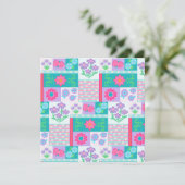 Levendige Bloeiende Bloemen Ontwerp Save The Date (Staand voorkant)