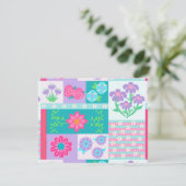 Levendige Bloeiende Bloemen Ontwerp Save The Date (Staand voorkant)