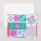 Levendige Bloeiende Bloemen Ontwerp Save The Date (Voorkant / Achterkant)