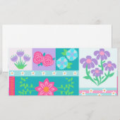 Levendige Bloeiende Bloemen Ontwerp Save The Date (Voorkant / Achterkant)