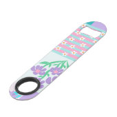 Levendige Bloeiende Bloemen Ontwerp Speed Flessenopener (Voorkant Gekanteld)