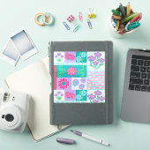Levendige Bloeiende Bloemen Ontwerp Sticker (iPad Cover)
