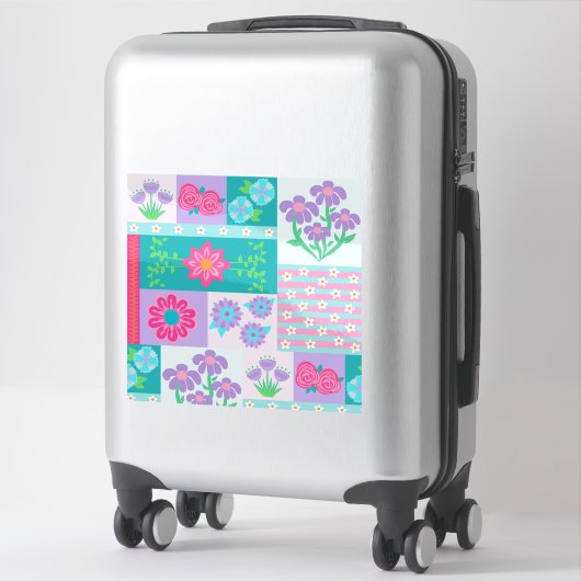 Levendige Bloeiende Bloemen Ontwerp Sticker (Koffer)