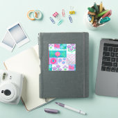 Levendige Bloeiende Bloemen Ontwerp Sticker (iPad Cover)