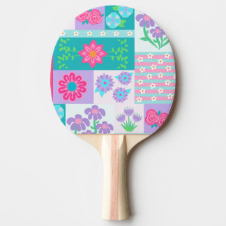Levendige Bloeiende Bloemen Ontwerp Tafeltennisbatje