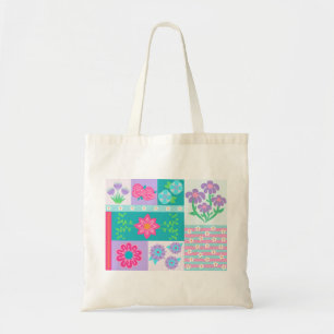 Levendige Bloeiende Bloemen Ontwerp Tote Bag
