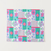 Levendige Bloeiende Bloemen Ontwerp Wandkleed (Voorkant (horizontaal))