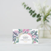 Levendige Bloeiende Bloemen QR Code Visitekaartje (Staand voorkant)