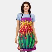 Levendige bloeiende cactus schort (Gedragen)