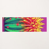 Levendige bloeiende cactus yogamat (Achterkant (horizontaal))