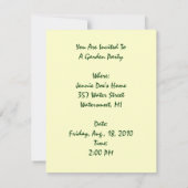 Levendige bloeiende uitvindingen van de Garden Par Kaart (Achterkant)