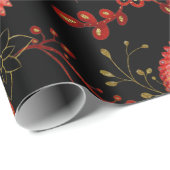 Levendige bloem- en bladpatroonontwerpen cadeaupapier (Rol Hoek)