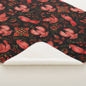 Levendige bloem- en bladpatroonontwerpen sherpa deken (3/4)
