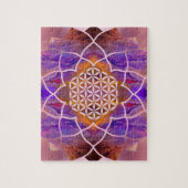 Levendige bloem in Lotus - Geschilderde textuur Legpuzzel (Verticaal)