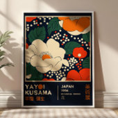 Levendige Bloem Yayoi Kusama Retro Expositie Poster