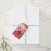 Levendige bloemboeket cadeautags cadeaulabel (Met Touw)