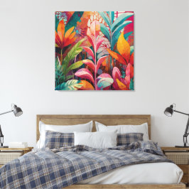 Levendige Bloemen Acryl Wall Art - Rijk, Kleurrijk Canvas Afdruk