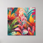 Levendige Bloemen Acryl Wall Art - Rijk, Kleurrijk Canvas Afdruk (Voorkant)