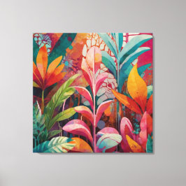 Levendige Bloemen Acryl Wall Art - Rijk, Kleurrijk Canvas Afdruk