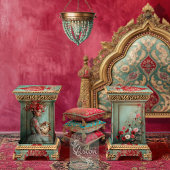 Levendige Bloemen Anjers en Vlinders Veld Tissuepapier