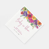 Levendige bloemen Baby in Baby shower Bloom Servet (Hoek)