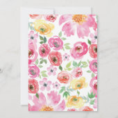 Levendige Bloemen Bruids Douche Uitnodigingen (Achterkant)