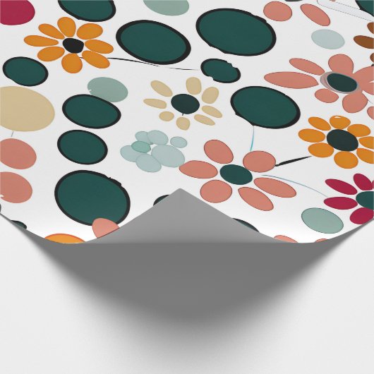 Levendige bloemen cadeaupapier (Hoek)