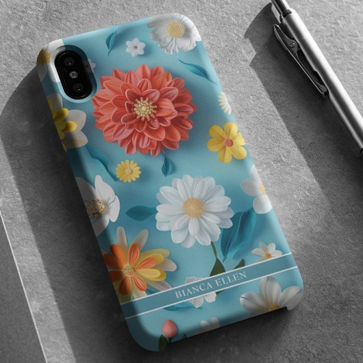 Levendige bloemen Case-Mate iPhone case