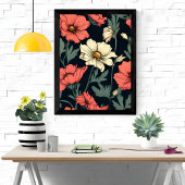 Levendige bloemen dromen: een tapijt van bloemen foto afdruk