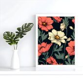 Levendige bloemen dromen: een tapijt van bloemen foto afdruk