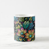 Levendige bloemen fantasie koffiemok (Center)