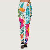 Levendige bloemen Fiesta Leggings (Achterkant)