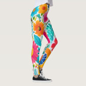 Levendige bloemen Fiesta Leggings (Rechts)
