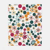 Levendige bloemen fleece deken (Voorkant)