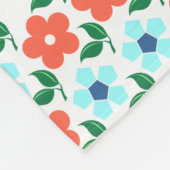 Levendige bloemen fleece deken (Hoek)