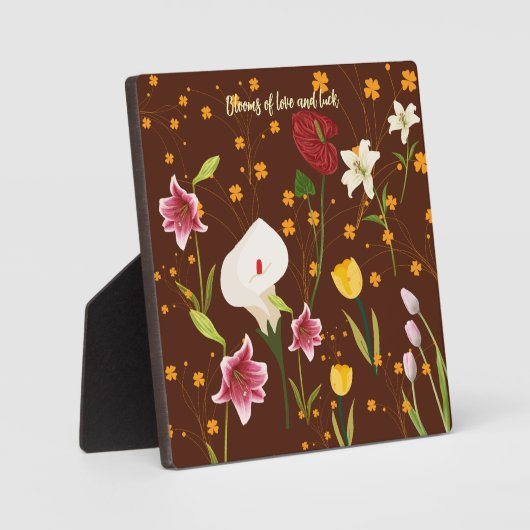 Levendige bloemen fotoplaat (Voorkant)