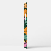 Levendige bloemen: groene achtergrond . Case-Mate iPhone case (Achterkant / Rechts)