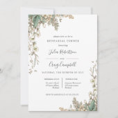 Levendige bloemen, groots, repetitief diner kaart (Voorkant)