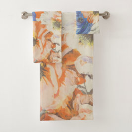 Levendige Bloemen Handdoek Set - 3 Kleuren Elegant