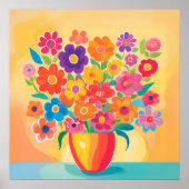 Levendige bloemen in eenvoud poster (Voorkant)