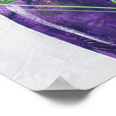 Levendige bloemen in Tall Vase Print (Hoek)