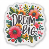 Levendige bloemen inspireren dromen sticker (Voorkant)