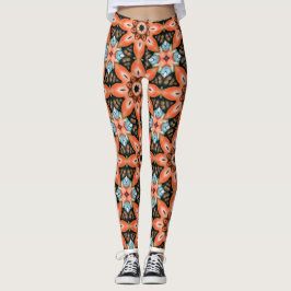 Levendige Bloemen Kaleidoscoop Leggings