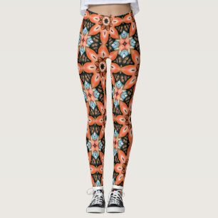 Levendige Bloemen Kaleidoscoop Leggings