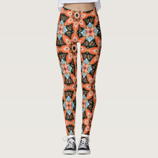 Levendige Bloemen Kaleidoscoop Leggings