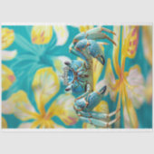 Levendige  Bloemen Koning Krab Decoupage Tissuepapier (Voorkant)