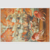 Levendige  Bloemen Koning Krab Decoupage Tissuepapier (Voorkant)